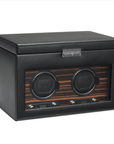 Wolf Designs Accessories - Watch Accessories WOLF Roadster Black 2 Piece Watch Winder with Storage