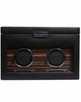Wolf Designs Accessories - Watch Accessories WOLF Roadster Black 2 Piece Watch Winder with Storage