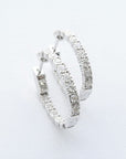 Amden Jewelry Jewellery - Earrings - Hoop 14K White Gold 0.92 Carat Diamond Hoops
