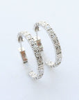 Amden Jewelry Jewellery - Earrings - Hoop 14K White Gold 0.99 Carat Diamond Hoops