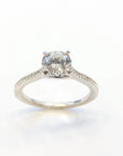 Touch of Gold Diamonds Jewellery - Engagement Ring 14K White Gold 1.01 Carat Engagement Ring with Shoulder Diamonds