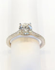 Touch of Gold Diamonds Jewellery - Engagement Ring 14K White Gold 1.01 Carat Engagement Ring with Shoulder Diamonds