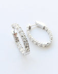 Amden Jewelry Jewellery - Earrings - Hoop 14K White Gold 1.38 Carat Diamond Hoops