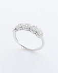 Amden Jewelry Jewellery - Band - Diamond Amden 14K White Gold 5 Diamond Clusters Band