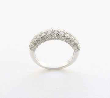 Amden Jewelry Jewellery - Band - Diamond Amden 14K White Gold Pave Diamond Top Ring