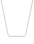 Birks Jewellery - Necklace Birks 18K White Gold Horizontal Diamond Bar Necklace