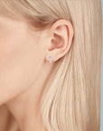 Birks Jewellery - Earrings - Stud Birks 18K White Gold Open Petale Diamond Stud Earrings