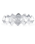 Birks Jewellery - Rings Birks 18K White Gold Rock and Pearl 0.07ctw Diamond Stacking Ring Size 6