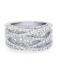 Birks Jewellery - Rings Birks 18K White Gold Rosee du Matin Multi Strand Diamond Ring Size 7
