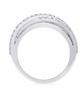 Birks Jewellery - Rings Birks 18K White Gold Rosee du Matin Multi Strand Diamond Ring Size 7