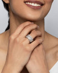 Birks Jewellery - Rings Birks 18K White Gold Rosee du Matin Multi Strand Diamond Ring Size 7