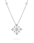 Birks Jewellery - Necklace Birks 18K White Gold Snowflake Diamond Cluster Necklace