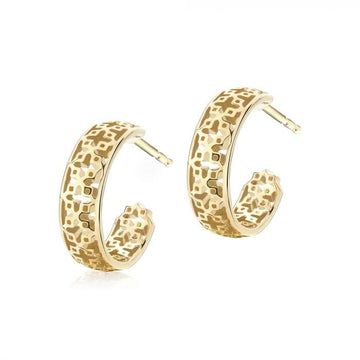 Birks Jewellery - Earrings - Hoop Birks 18K Yellow Gold Muse 15mm Hoops