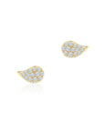 Birks Jewellery - Earrings - Stud Birks 18K Yellow Gold Petale Diamond Pave Small Studs