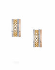 Birks Jewellery - Earrings - Hoop Birks Dare to Dream Diamond Tri-Gold Huggie Earrings