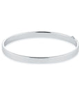 Birks Jewellery - Bracelet Birks Sterling Essentials Square Edge Oval Hinged Bangle Size Small