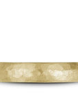 Crown Ring Jewellery - Band - Plain Bleu Royale 14K Yellow Gold Brushed Hammered Band