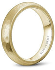Crown Ring Jewellery - Band - Plain Bleu Royale 14K Yellow Gold Brushed Hammered Band