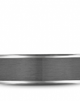 Crown Ring Jewellery - Band - Plain Bleu Royale 14kt White Gold and Tantalum Wedding Band