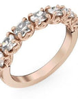 Crown Ring Jewellery - Band - Diamond Crown Ring 14K Rose Gold 7 Oval Cut Diamond Band