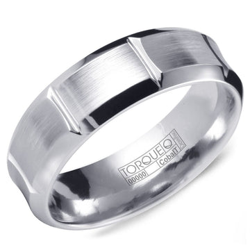 Crown Ring Jewellery - Band - Plain Crown Ring White Cobalt Wedding Band