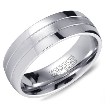 Crown Ring Jewellery - Band - Plain Crown Ring White Cobalt Wedding Band