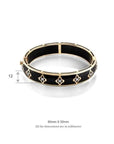 Farah Khan Jewellery - Bracelet Farah Khan 18K Yellow Gold 10mm Diamond Black Ceramic Hinged Bangle