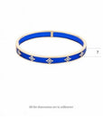 Farah Khan Jewellery - Bracelet Farah Khan 18K Yellow Gold 8mm Aruba Blue Ceramic Hinged Bangle