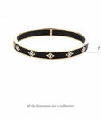 Farah Khan Jewellery - Bracelet Farah Khan 18K Yellow Gold 8mm Piano Black Ceramic Hinged Bangle