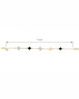 Farah Khan Jewellery - Bracelet Farah Khan 18K Yellow Gold Black Ceramic Station Bracelet