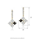 Farah Khan Jewellery - Earrings - Drop Farah Khan 18K Yellow Gold Diamond Black Ceramic Offset Drop Earrings
