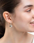 Farah Khan Jewellery - Earrings - Drop Farah Khan 18K Yellow Gold Diamond Black Ceramic Offset Drop Earrings