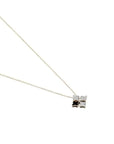 Farah Khan Jewellery - Necklace Farah Khan 18K Yellow Gold Diamond Black Ceramic Offset Monogram Necklace