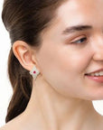 Farah Khan Jewellery - Earrings - Drop Farah Khan 18K Yellow Gold Diamond Ruby White Ceramic Flip Earrings