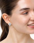 Farah Khan Jewellery - Earrings - Drop Farah Khan 18K Yellow Gold Diamond Ruby White Ceramic Flip Earrings