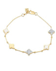 Farah Khan Jewellery - Bracelet Farah Khan 18K Yellow Gold White Ceramic Station Bracelet