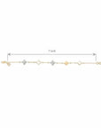 Farah Khan Jewellery - Bracelet Farah Khan 18K Yellow Gold White Ceramic Station Bracelet
