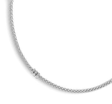 Fope Jewellery - Necklace Fope 18K White Gold Solo Flex-it Necklace with Diamonds