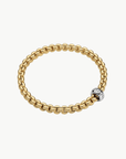 Fope Jewellery - Bracelet Fope 18K Yellow Gold Flex-it Bracelet with Diamond Pave