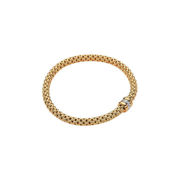 Fope Jewellery - Bracelet Fope Yellow Gold and Diamond Flex-It Bracelet