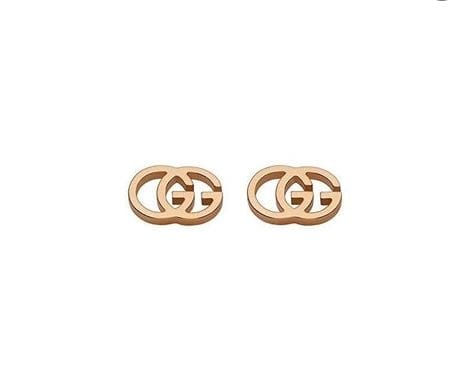 Gucci double gg tissue 18ct gold stud earrings Clearance
