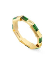 Gucci Jewellery - Band - Coloured Stone Gucci 18K Yellow Gold Link to Love Green Tourmaline Band Size 6