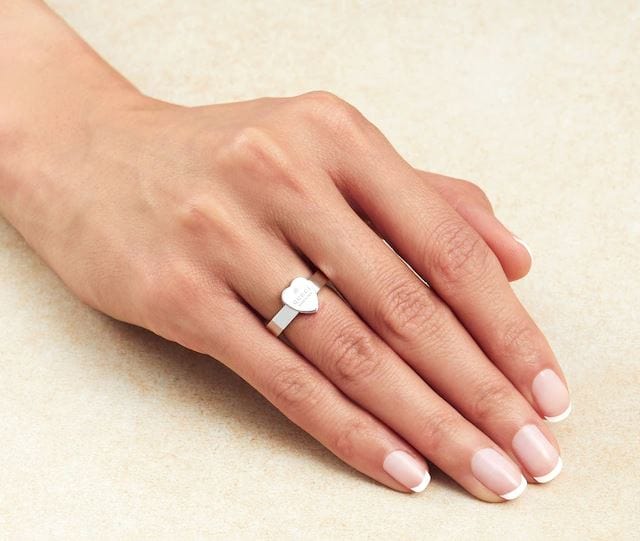 Gucci Silver Trademark Heart Ring Size – Touch of Gold Fine