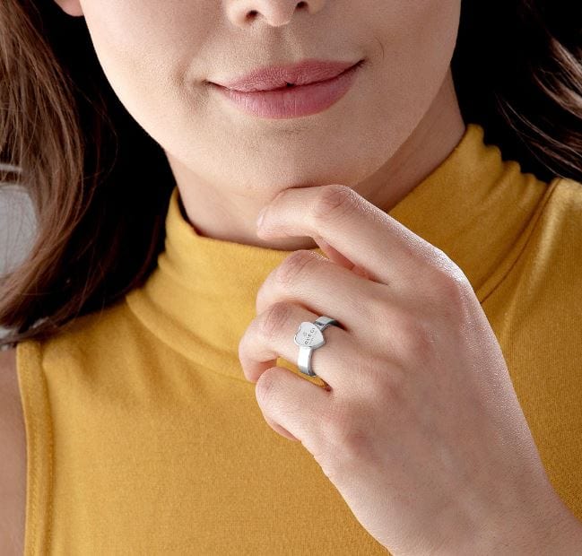 Gucci heart ring size 7 Clearance