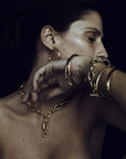 Ippolita Jewellery - Earrings - Hoop Ippolita 18K Yelow Gold Cassico #4 Hammered Hoops