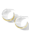 Ippolita Jewellery - Earrings - Hoop Ippolita Silver and 18K Chimera Classico Tapered Hoops