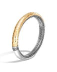 John Hardy Jewellery - Bracelet John Hardy Silver 18K Classic Chain Hammered Hinged Bangle
