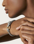 John Hardy Jewellery - Bracelet John Hardy Silver 18K Naga Dragon Ring Bracelet