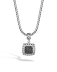 John Hardy Jewellery - Necklace John Hardy Silver Classic Chain Black Sapphire Pave Enhancer Pendant