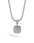 John Hardy Jewellery - Necklace John Hardy Silver Classic Chain Black Sapphire Pave Enhancer Pendant
